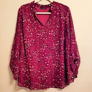 Papermoon 2X Plus Floral Blouse